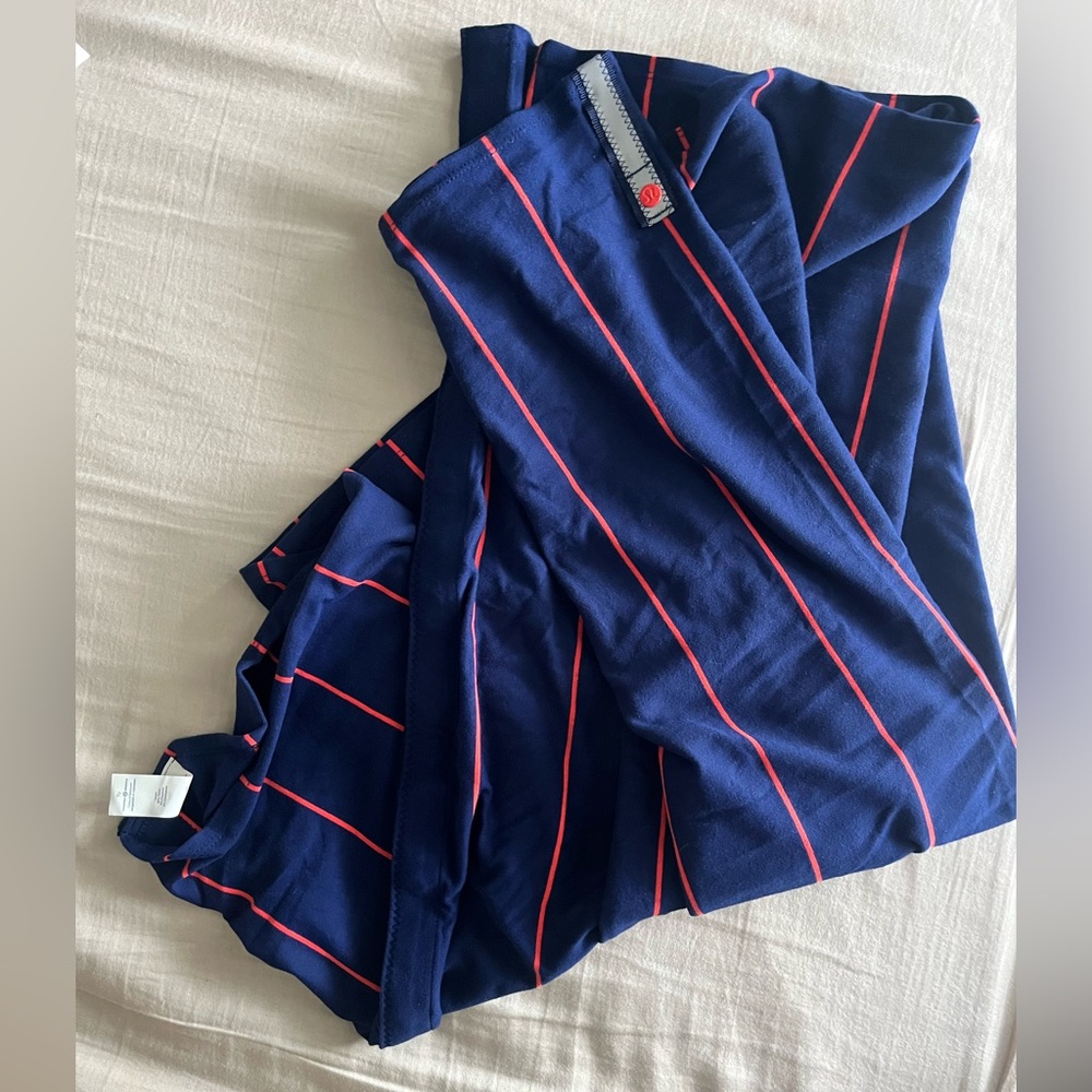 Lululemon Athletica Blue Top with Red Accents